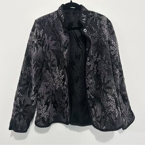 Women’s Coldwater Creek Jacquard Tapestry Jacket Reversible Size L